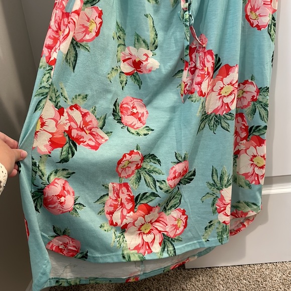 Tickled Teal floral midi skirt - Picture 2 of 8